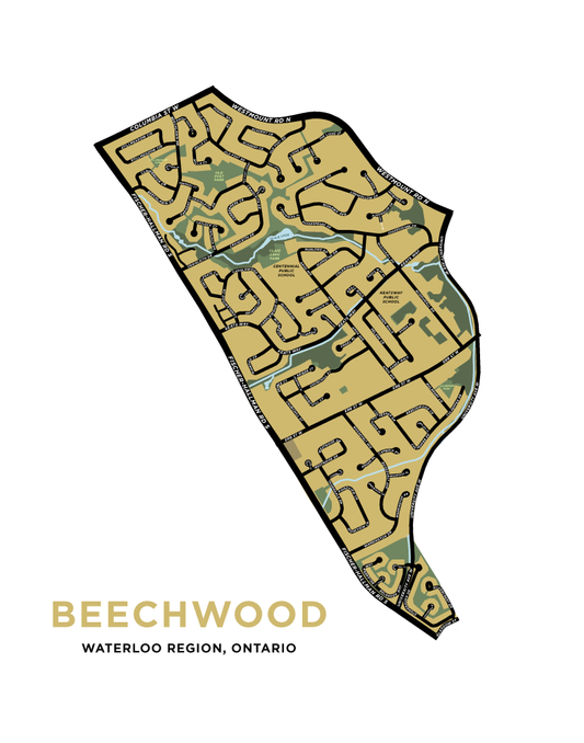 Beechwood Neighbourhood Map Print