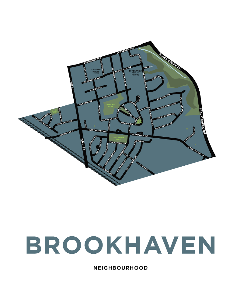 Brookhaven Map Print