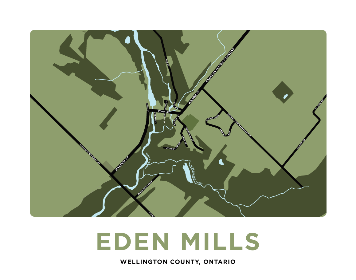 Eden Mills Map Print