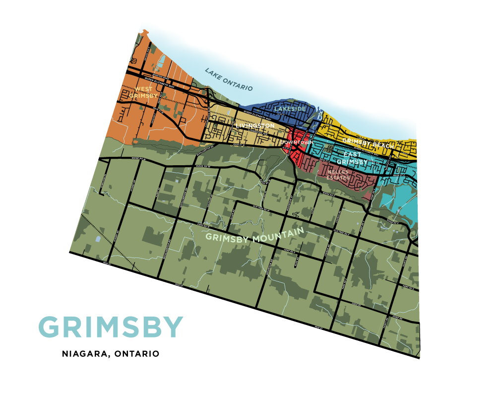 Grimsby Map Print