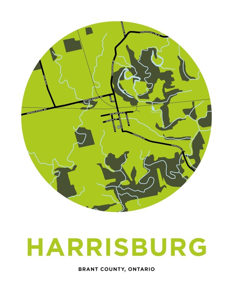 Harrisburg Map Print