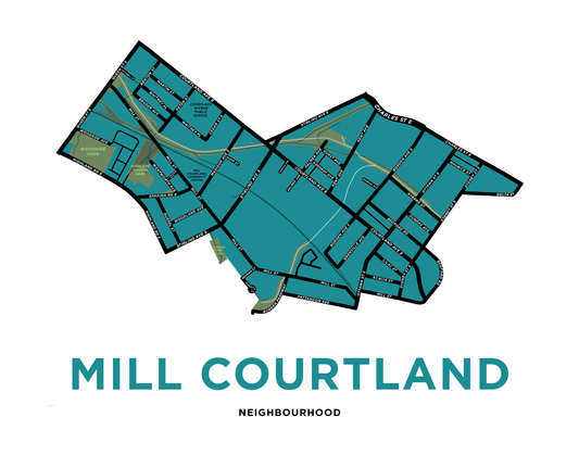 Mill Courtland Neighbourhood Map Print