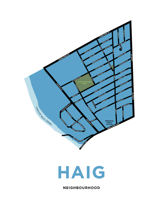 Haig Neighbourhood Map Print
