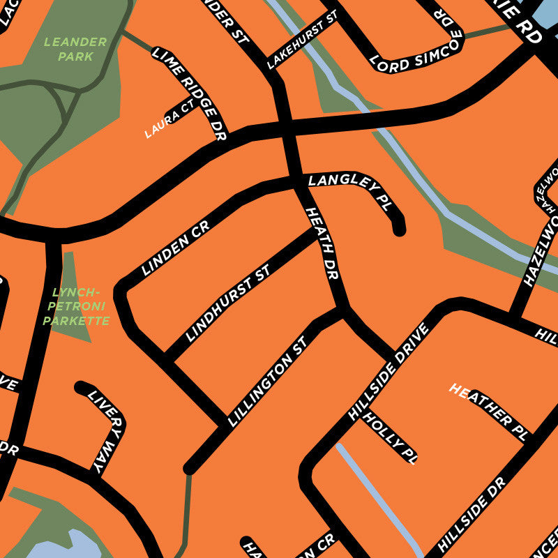 L Section Neighbourhood Map Print