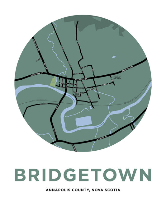 Bridgetown, Nova Scotia Map Print