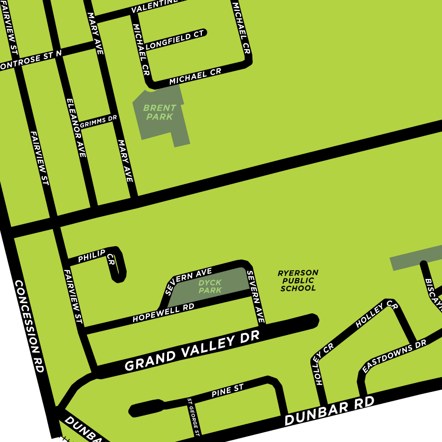 East Preston Map Print