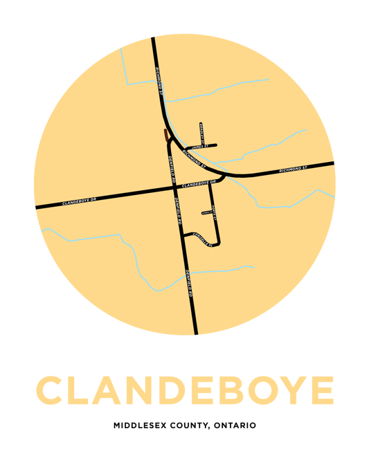 Clandeboye Map Print
