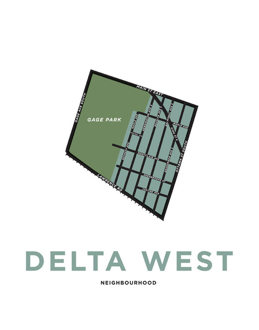 Delta West Neighbourhood Map