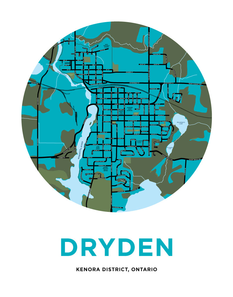 Dryden Map Print