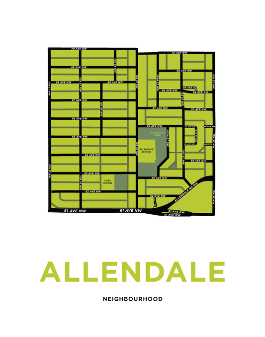Allendale Neighbourhood Map Print