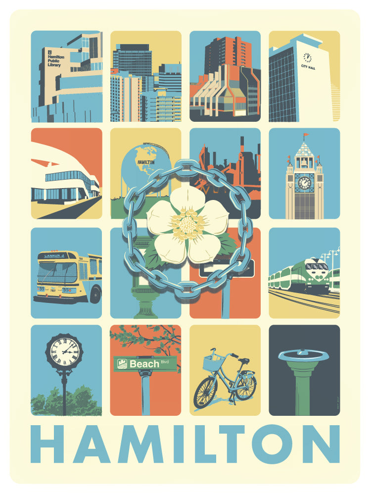 Hamilton Grid Print