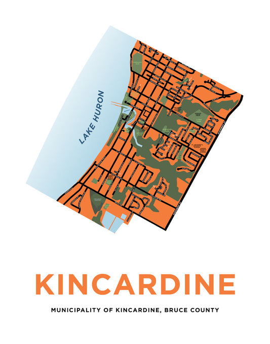 Kincardine Map Print