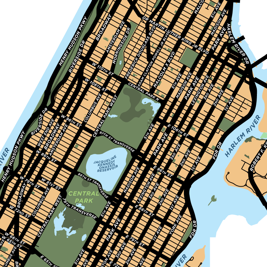 Manhattan Map Print