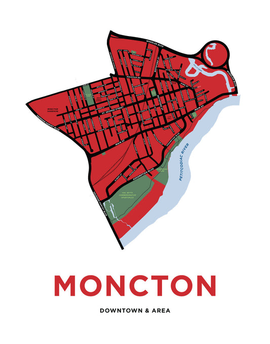 Downtown Moncton Neighbourhood Map