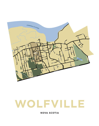Wolfville, Nova Scotia Map Print