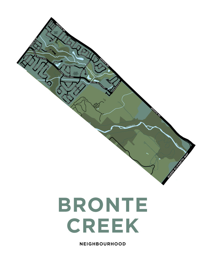 Bronte Creek Neighbourhood Map Print