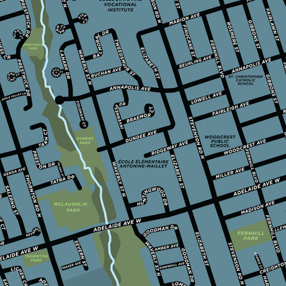 McLaughlin Neighbourhood Map Print