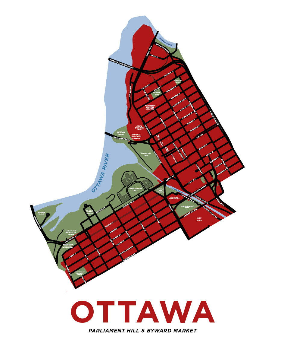 Ottawa - Byward Market and Parliament Hill Map