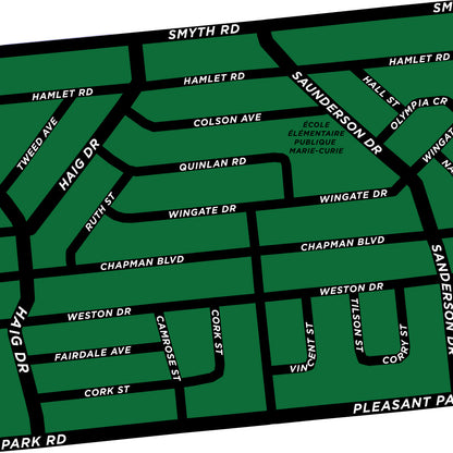 Elmvale Acres Neighbourhood Map Print