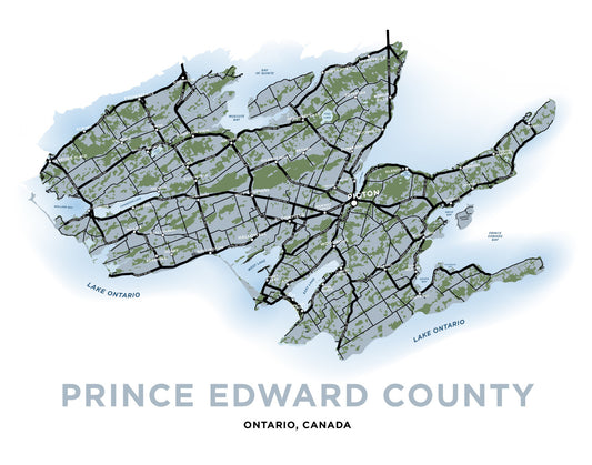 Prince Edward County Map Print