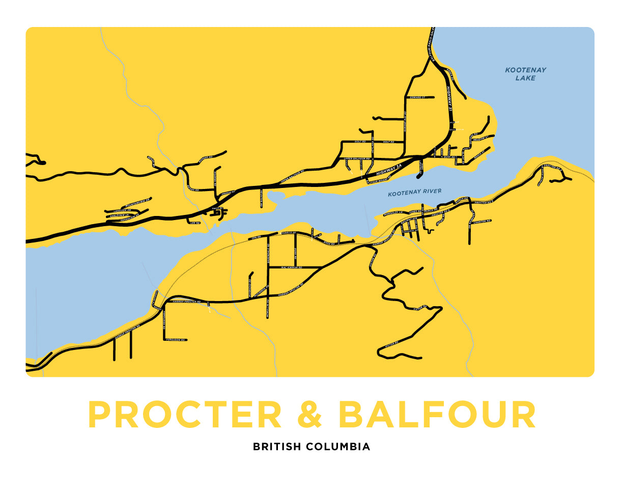 Procter & Balfour British Columbia Map Print