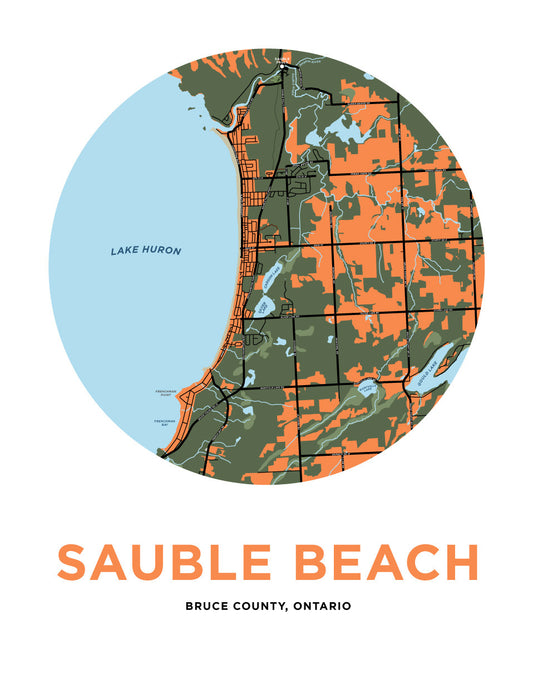 Sauble Beach Map Print