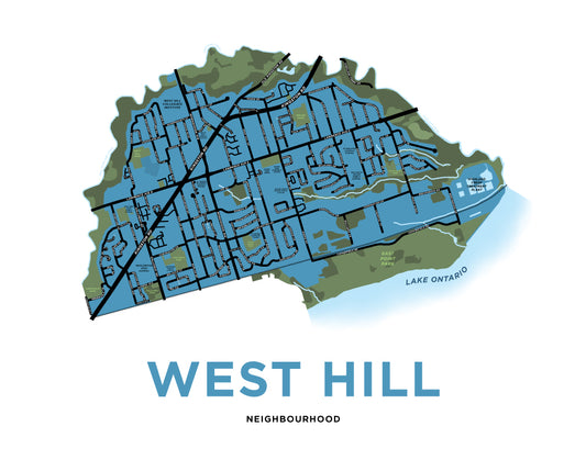 West Hill Neighbourhood Map Print