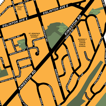 Scarborough Village Neighbourhood Map Print