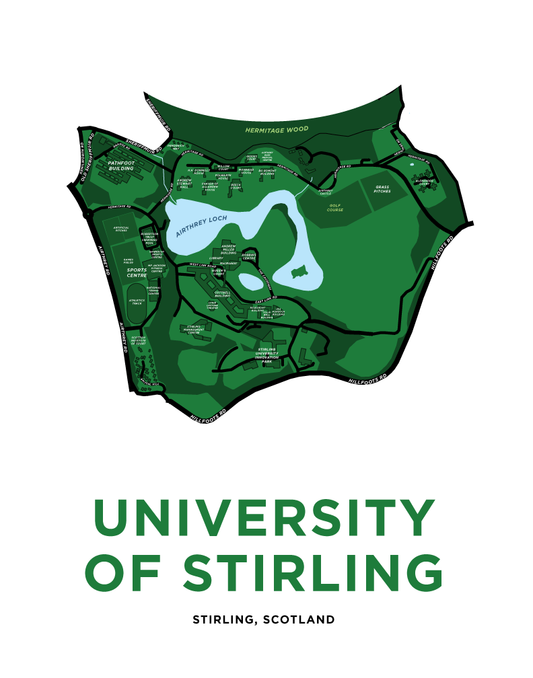 University of Stirling Campus Map Print