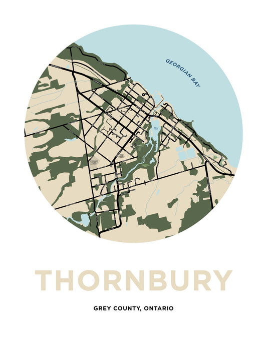 Thornbury Map Print
