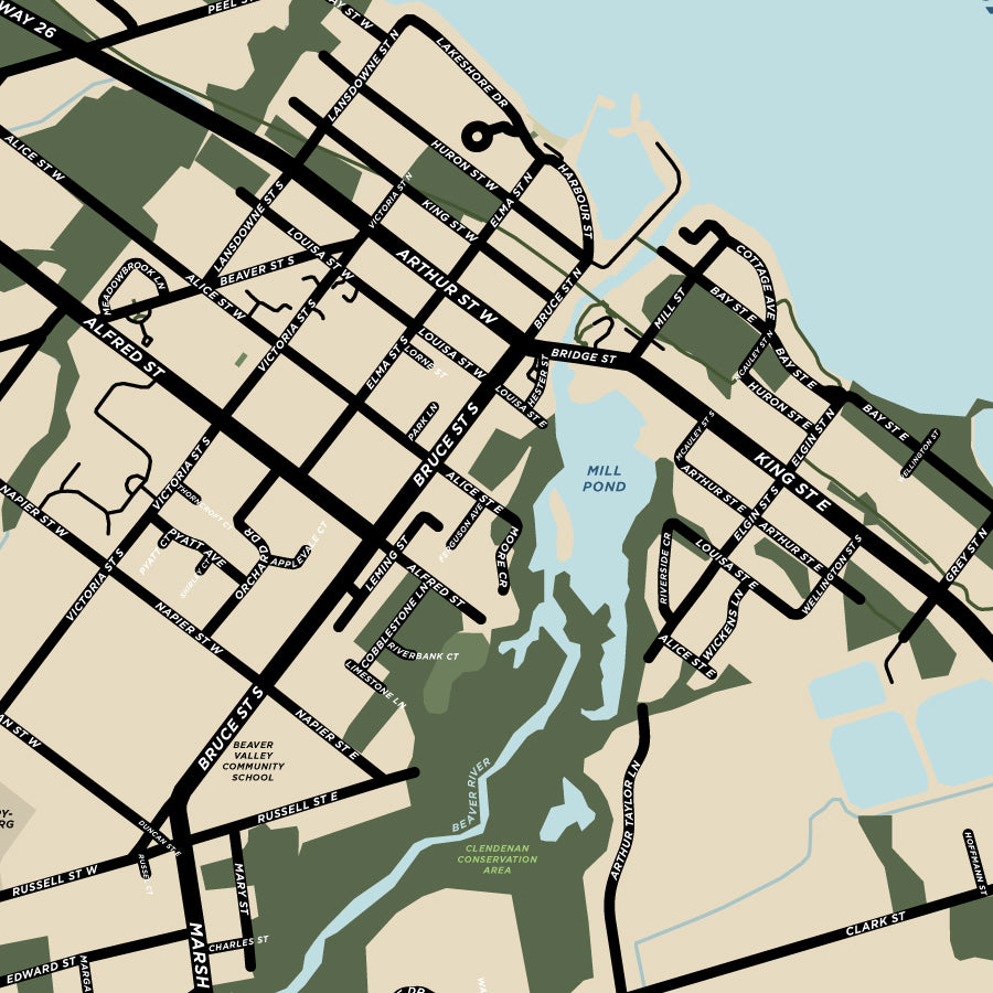 Thornbury Map Print