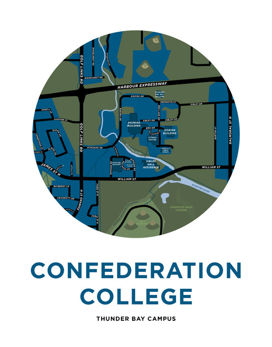 Confederation College Campus Map Print