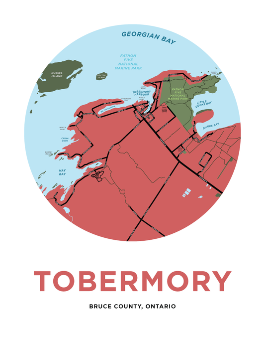 Tobermory Map Print