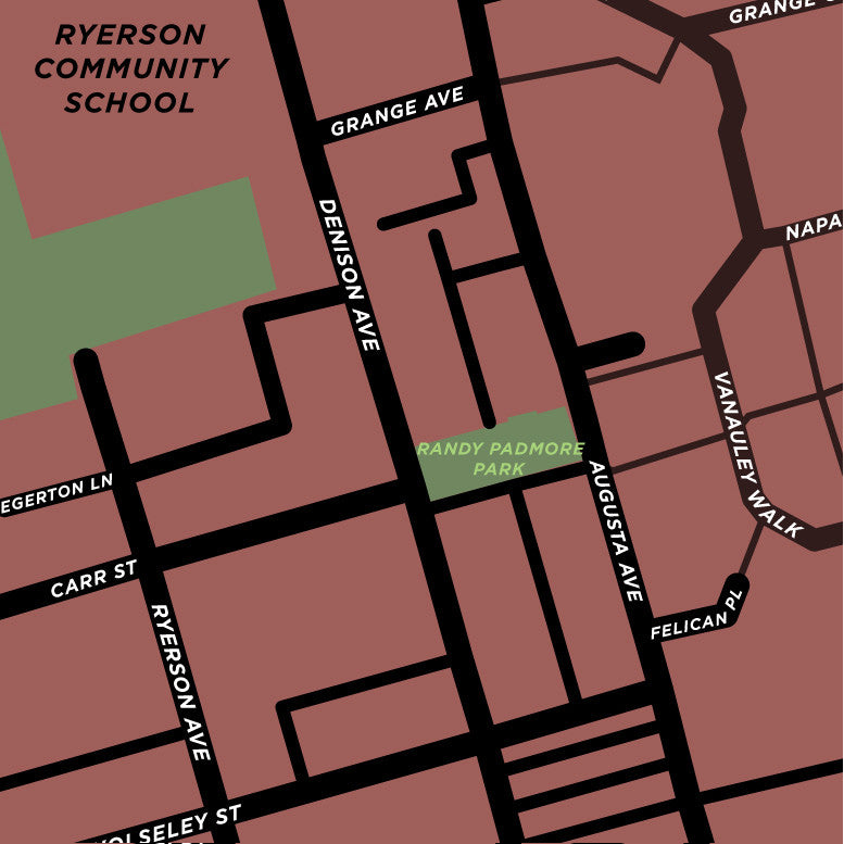 Alexandra Park Neighbourhood Map Print