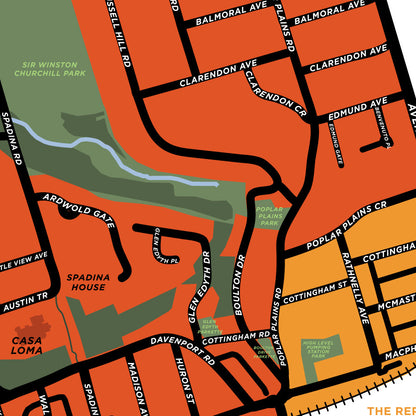 Casa Loma Neighbourhood Map Print