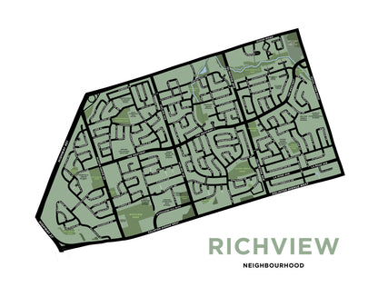 Richview Neighbourhood Map Print