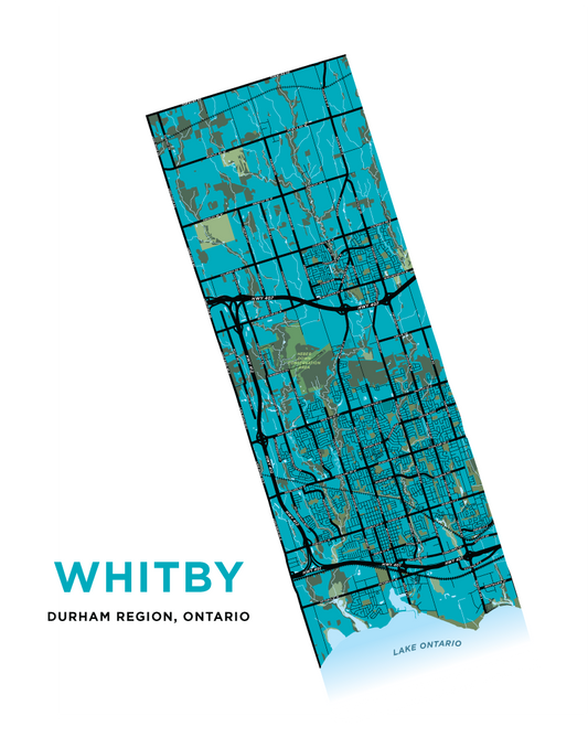 Whitby Map Print