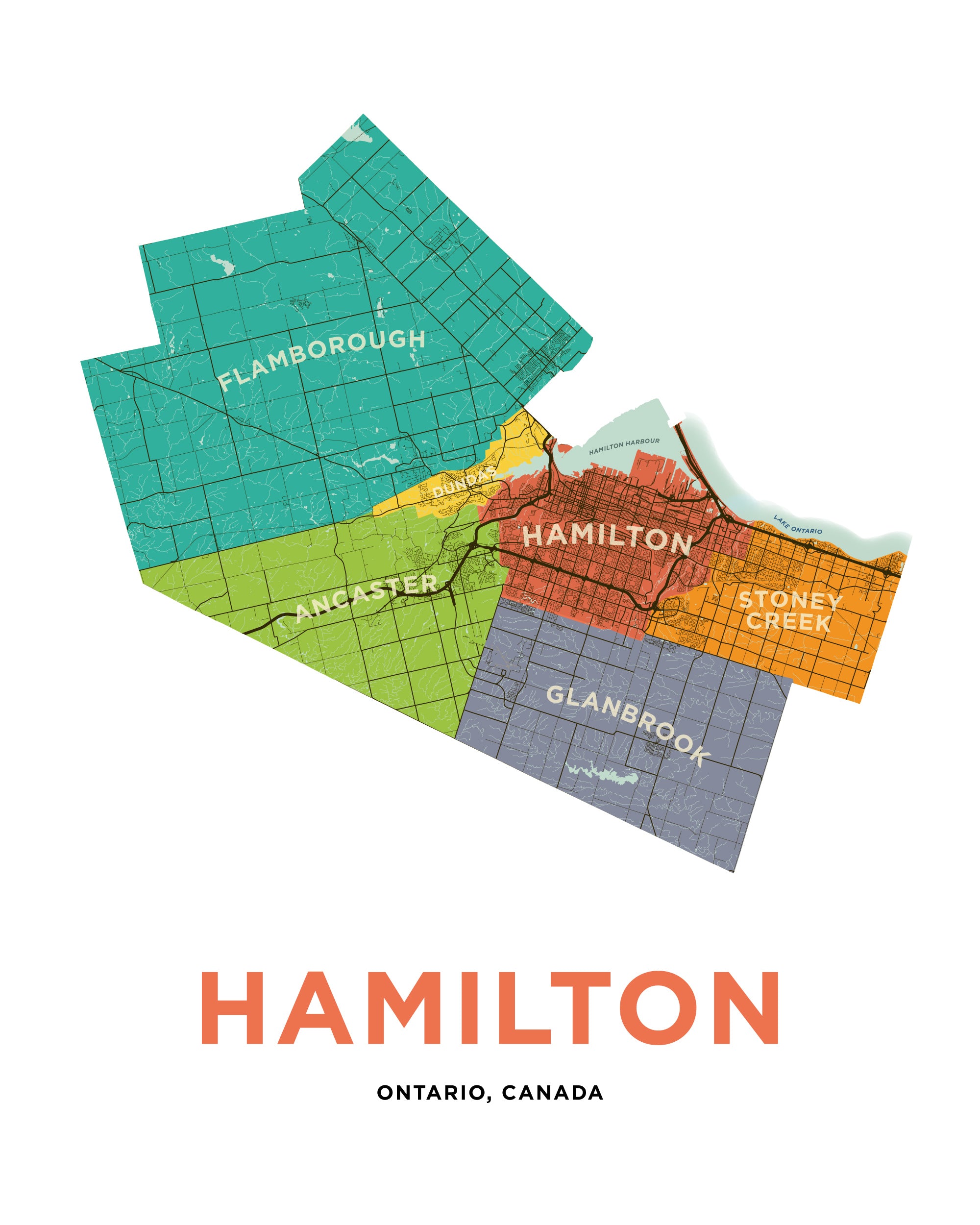Hamilton Full City Maps – Jelly Brothers