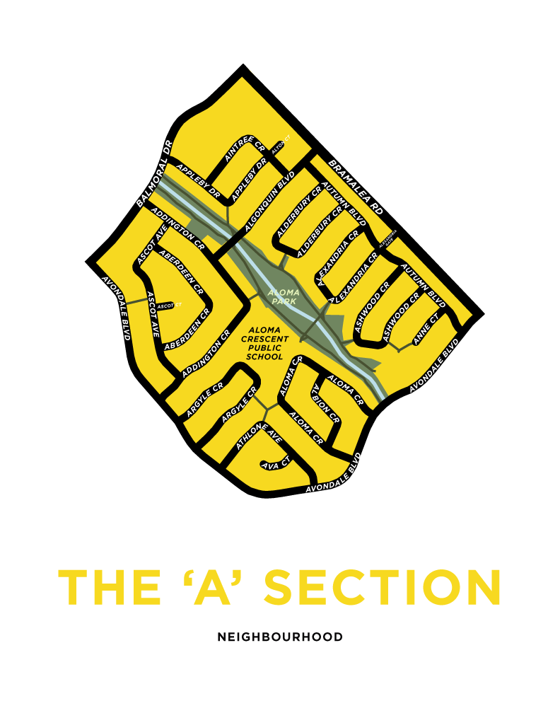 A Section Neighbourhood Map Print – Jelly Brothers