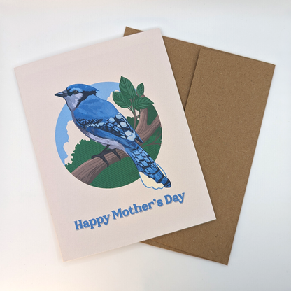 Blue Jay Happy Mother's Day Greeting Card