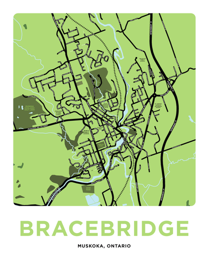 Bracebridge Map Print