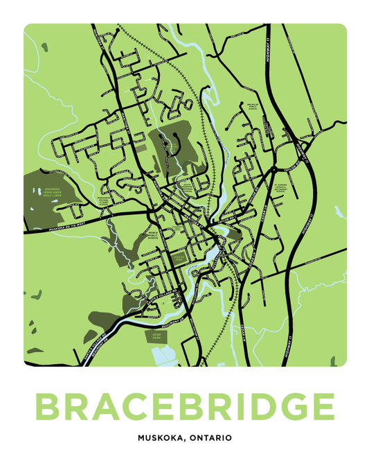 Bracebridge Map Print