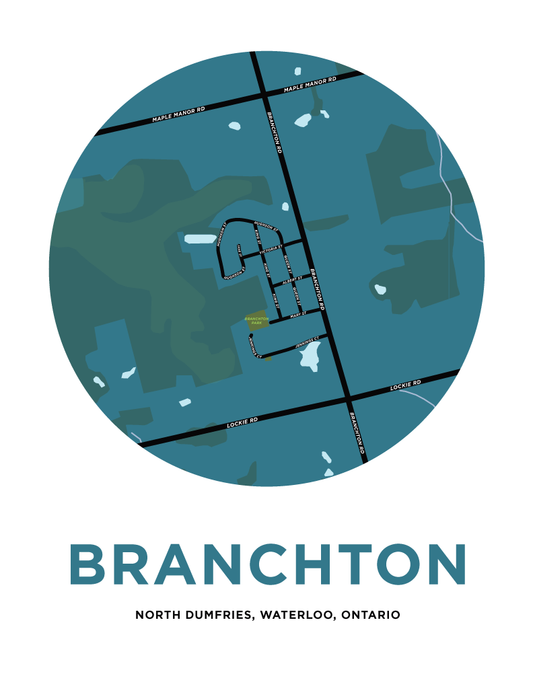 Branchton Map Print