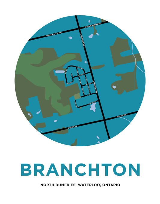 Branchton Map Print