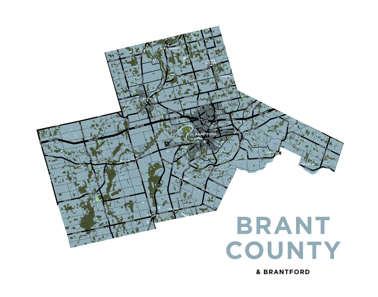 Brant County Map Print