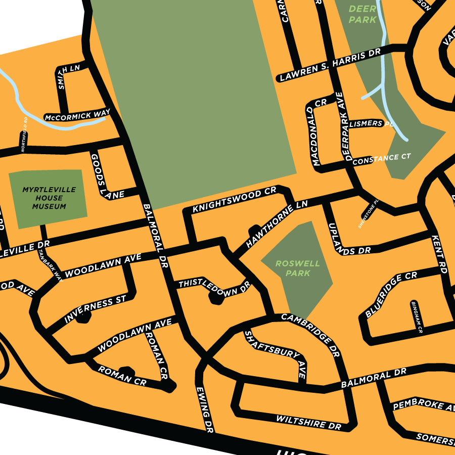 Mayfair Neighbourhood Map Print