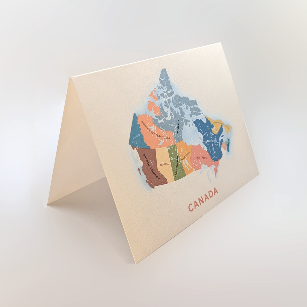 Canada Map Greeting Card