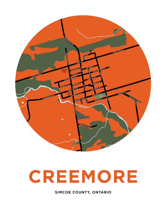Creemore Map Print