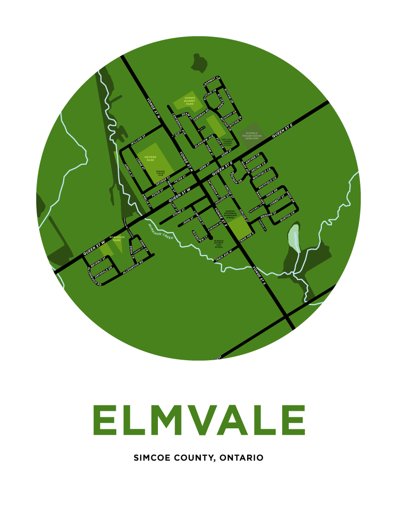 Elmvale Map Print