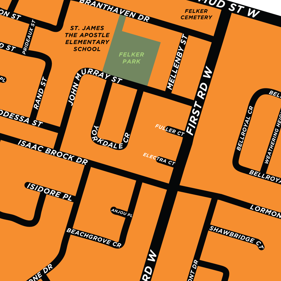 Felker Neighbourhood Map